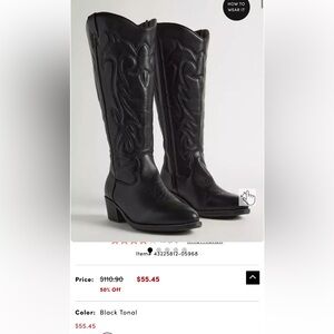 Torrid Black Tonal Heeled Boots - New!